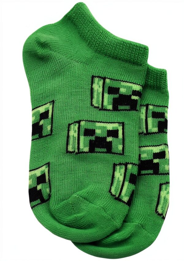 Minecraft Boys No Show Socks 10 Pack Comfortable Fit-1