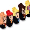 Harry Potter No Show Socks Boys Assorted Sherbert 5 Pack-2