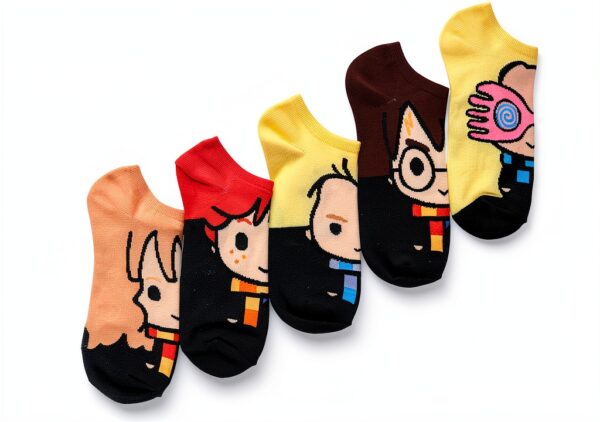 Harry Potter No Show Socks Boys Assorted Sherbert 5 Pack-2