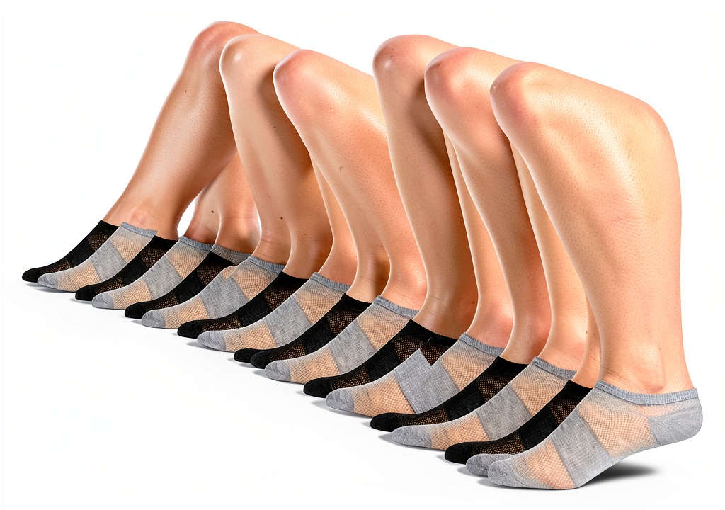 Boys wearing no-show socks during outdoor play