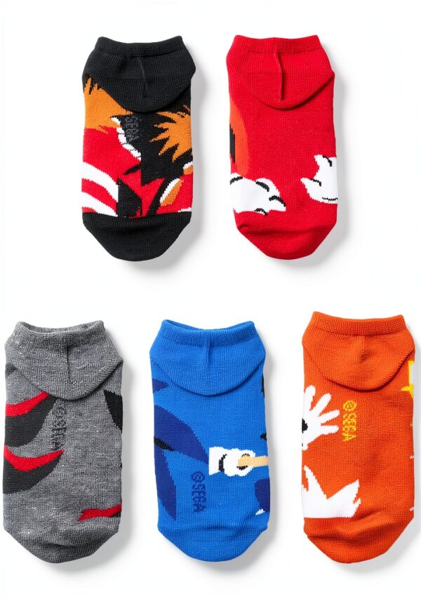 Sonic the Hedgehog Boys No Show Socks Assorted Colors-2