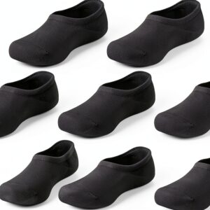 Kids Cotton No Show Socks Anti Slip Silicone Heel Strip-0