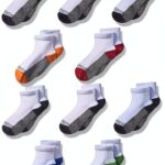 Fruit of the Loom Boys No Show Socks Cushioned Sole Spandex-0