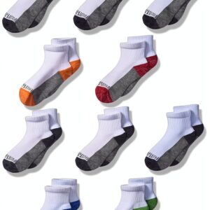 Fruit of the Loom Boys No Show Socks Cushioned Sole Spandex-0