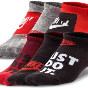 DB3824 Boys No Show Socks Dri FIT Cotton Arch Support-0
