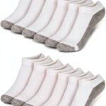 Hanes Boys No-Show Socks 14-Pack Cushioned Moisture-Wicking-0