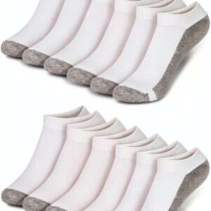 Hanes Boys No-Show Socks 14-Pack Cushioned Moisture-Wicking-0