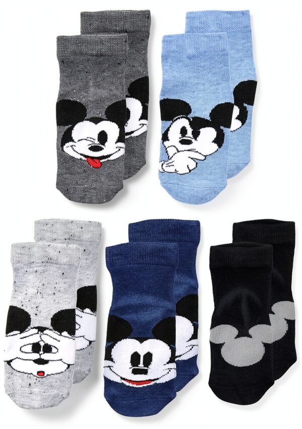 Disney Boys Mickey Mouse Socks 5 Pack Breathable Character-0
