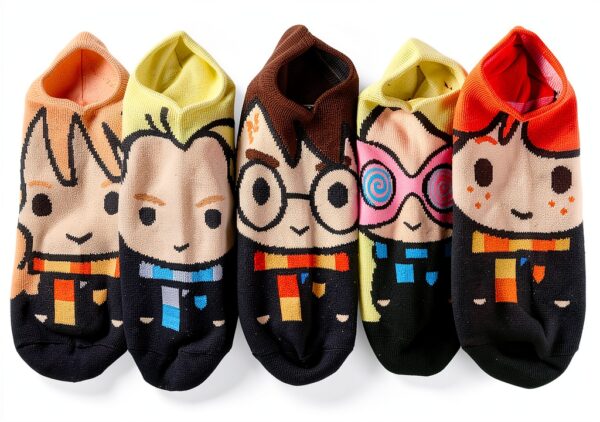 Harry Potter No Show Socks Boys Assorted Sherbert 5 Pack-1
