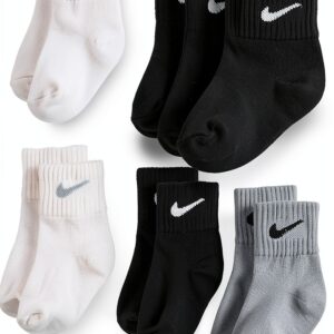 Nike Boys No Show Socks Soft Knit Rib Cuff Fit-0