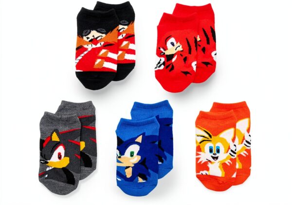 Sonic the Hedgehog Boys No Show Socks Assorted Colors-0