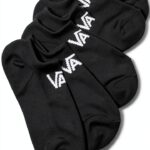 Vans Kids No Show Socks Black Soft Cotton Stretch Comfort-0