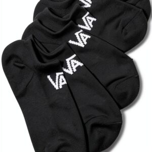 Vans Kids No Show Socks Black Soft Cotton Stretch Comfort-0