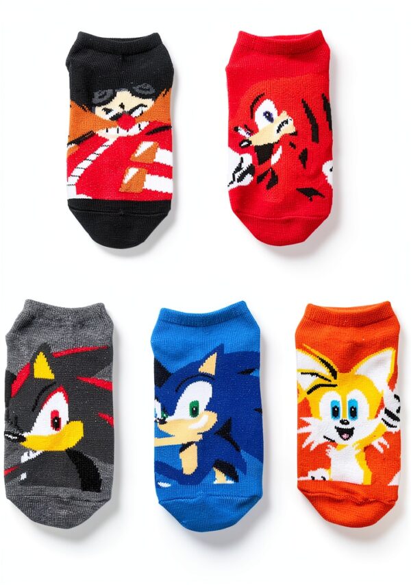 Sonic the Hedgehog Boys No Show Socks Assorted Colors-1